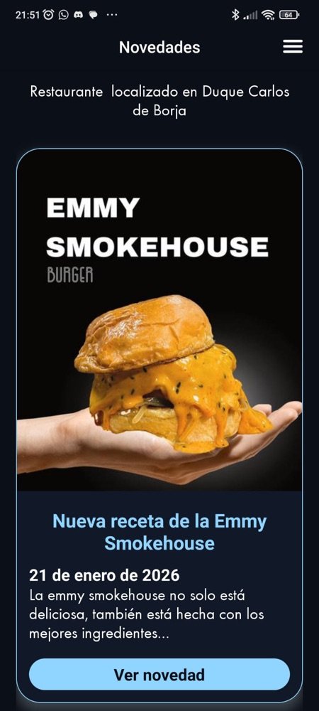 Novedad de Emmy Smokehouse en la app